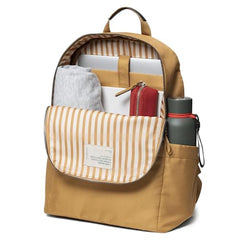 DailyObjects Monkey Shoulder Bag (19L) for Everyday Use| 100% Recycled | Travel/Office Bag | Backpack With Padded Compartment for Upto 14" | Adjustable Straps & Zipper closure - Orange
