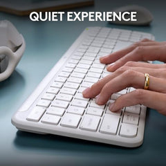 Logitech MK950 Signature Slim Wireless Keyboard and Mouse Combo, Sleek Design, Quiet Typing and Clicking, Switch Across Three Devices, Bluetooth, Multi-OS, Works with Windows and Mac - Graphite