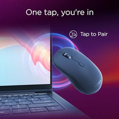 Lenovo Yoga Bluetooth Silent Mouse, 3 Level DPI Adjustment, 36 Month Battery Life, Bluetooth 5.3, 3 Device Paring, Whisper Quiet, Programmable Buttons, Smooth Finish, Luna Grey
