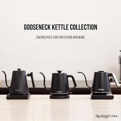 Sipologie Precision Electric Gooseneck Kettle SE 1000ml | 5°C Adjustable Temperature with 91/93/96°C Presets | Keep Warm Timer | 304 Stainless Steel | Pour Over Coffee & Tea | 1100W | 1 Year Warranty