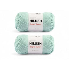 HILUSH super saver,Poly Yarn PACK OF 2 BALLS (1 Ball/100 Gram Each) Ball Supersoft Hand Knitting Wool Ball, Suitable for Craft, Crochet, Amigurumi, Embroidery, Toys, Garments, Flowers and Hobby Projects , Shade no - (grey)