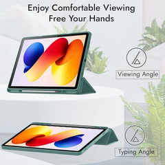 Robustrion Cover for Redmi Pad 2 Pro 12.1 inch Cover Case with Pencil Holder, Trifold Cover Case for Redmi Pad 2 Pro 5G Tablet Cover [Auto Sleep Wake Support] - Black