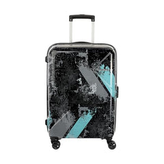 Kamiliant by American Tourister ATHER | Printed Trolley Bag Set of 3 (55+68+79 cms) for Travel|Hard Case Polypropylene (PP) Suitcase|360° 8-Wheel Spinner Luggage Trolley|Combination Lock | Black