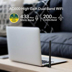 TP-LINK AC1300 Archer T3U Plus High Gain USB 3.0 Wi-Fi Dongle, Wireless Dual Band MU-MIMO WiFi Adapter with High Gain Antenna, Supports Windows 11/10/8.1/8/7/XP/MacOS