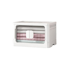 SYGA Small Snack Storage Box Drawer Type Clothes Toy Book Storage Box Home Living Room Finishing Storage Cabinet(White- Transparent)