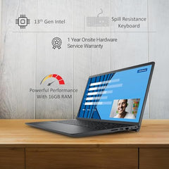 Dell 15 (Previously Inspiron) Laptop, 14th Gen Intel Core i3/Core 3 100U Processor, 8GB DDR4, 512 SSD, 15.6" FHD 120Hz IPS AG 250 nit Display, Win 11 + Office H&S 2024, Carbon Black, 1.63Kg