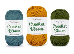 Craft Affair | Crochet Bloom Cotton Yarn 8ply (Each Color 2mm, 77Meter, 50Gram) 100% Pure Cotton | for Knitting Yarn | Craft & DIY Project: Grey, Pink, Off White