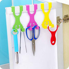 SYGA 4 Pieces Human Shape Home New Bathroom Kitchen Hat Towel Hanger Over Door Hanging