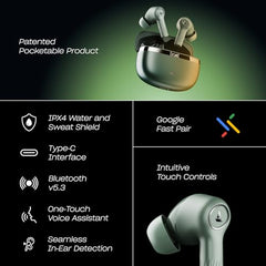 boAt 2026 Launch Nirvana Ion TWS Earbuds (Lunar Black) | Massive 120 Hours Playtime, Quad Mics ENx™ Tech, Multipoint Connectivity, In-Ear Detection, Dual EQ Modes, and BEAST™ Mode