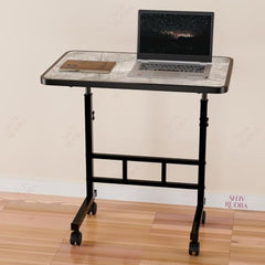 Multi-Purpose Laptop Table, Study Table| Heavy Duty Bed Table| Adjustable for Height, Portable for Office, Work Form Home | DIY Table, Easy to Asembl(Black Ajustable)