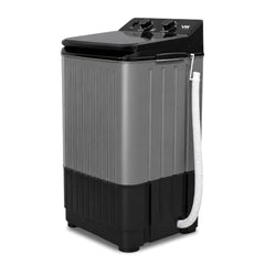 VW Visio World 8.5 kg semiautomatic Top Load Washer Only with Powerful Wash, V8 Supreme-Wash, Black/Grey