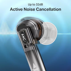 boAt Airdopes Prime 513 ANC, ~32dB Active Noise Cancellation, 65H Battery, Multipoint Connectivity, 4Mics ENx, Bluetooth Earbuds, TWS Ear Buds Wireless Earphones with mic (Ivory Glow)