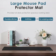 Sounce Mouse Pad Mercerized Surface Anti-fray Edges and Anti-Slip Rubber Base Gaming Mouse Pad a Laptop Desk Mat with Smooth Mouse Control Dimensions 900L x 400B x 2H mm (Black)