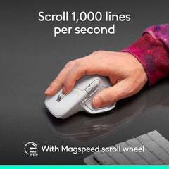Logitech MX Master 4, Ergonomic Wireless Mouse with Advanced Performance Haptic Feedback, Ultra-Fast Scrolling, USB-C Charging, Bluetooth, Windows, MacOS - Graphite