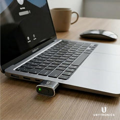 UBYTRONICS USB Mouse Jiggler & Auto Clicker, Automatic Cursor Mover with Multiple Modes, Plug & Play USB Device to Prevent Computer Sleep, Long Press On/Off, 1 Click/Sec Auto Clicker Mode(Black)