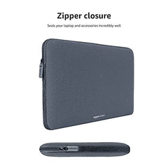 Amazon Basics laptops Sleeve Case Cover Pouch for 13"/33 cm for Men and Women | Slim Profile Neoprene, Soft Puffy Fabric Lining, 360 Protection, Smooth and Premium Zipper (Black)