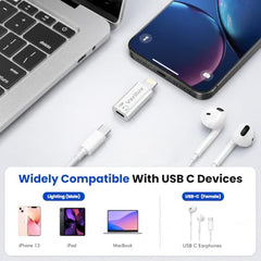 Verilux® Lighting to Type C Earphone Converter with Aluminum Alloy Housing
