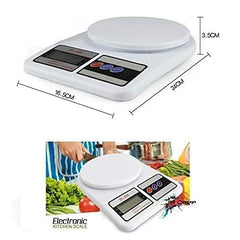 SF-400 Digital Kitchen Weighing Scale | 10Kg x 1g Precision | Food Scale with LCD Display for Cooking, Baking, Meal Prep & Healthy Diet | Compact Weight Machine for Home Use (White)