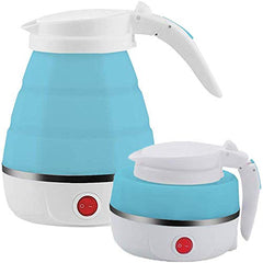 AZHARI COLLECTION Travel Folding Electric Kettle, Fast Boiling, Portable Electric Kettle, 600ml Boil Dry Protection, 100-240V Food Grade Silicone Foldable Kettle (Multicolor), 600 watts