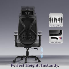 Furnivo Titan Ergonomic Office Chair for Home & Office | Adjustable Armrests | 120 Recline | Lumbar Support | Thick Cushioned Seat | Heavy-Duty Base | 3 Years Warranty (Eco Black Red)