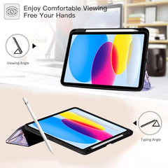 Robustrion Cover for iPad 11th Generation (A16) / 10th Gen Cover Case with [Right Side Pencil Holder] [Auto Sleep Wake] [Soft Back] (2022/2025), Case for iPad 11th 11"/ 10th 10.9" - Yellow