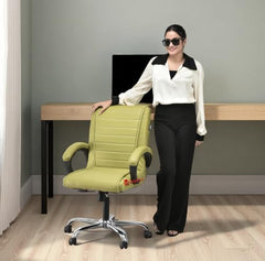 GOYALSON Ergonomic Revolving Office Home Swivel Desk Chair with Adjustable Height Smooth Moving (2, Black, Standard)