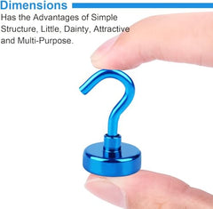 DIYMAG Magnetic Hooks 15pcs 30lbs Cruise Essentials 2026 Magnet Hook | Neodymium Heavy Duty Strong Magnets Hanging Ship Cabins Refrigerator Fridge Classroom Beach Vacation Kitchen Grills Home Tool