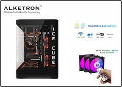 ALKETRON Icecube T100 - Gaming Desktop pc - AMD Ryzen 5(5500) with RTX3060(12GB) Dedicated Graphics; 32GB RAM; 1TB SSD (Ready to use DDR4 CPU Tower Box Piece - Professional Edition)