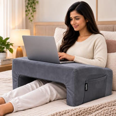 CUSHIO Lap Desk Pillow for Working on Laptop, Reading & Gaming (Grey)