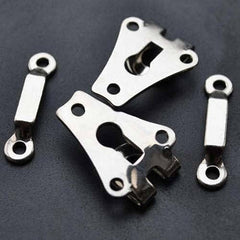 M Fabrics Stainless Steel Pant Trouser Hooks (Silver, 2-Part Sew-On, Set of 20) | Rust-Free Fasteners for Pants, Shorts, Dresses & Garments