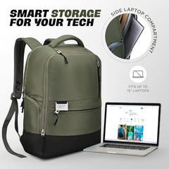 Skybags Lumous 3 Compartment Laptop Backpack (E) 16 L Black