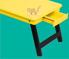 Dream Arts Shoppee Laptop Table Adjustable Foldable with one Drawer (Black)