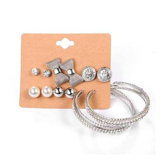 SYGA 6 Pair Fashion Earring Set, Assorted Styles, For Girls, Boys