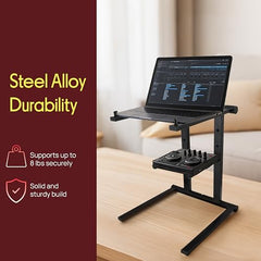 Pyle Folding Laptop Stand, Adjustable Height, Tablet & DJ Mixer Compatible