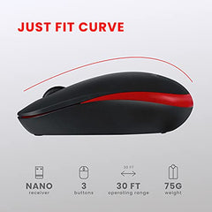PERIDUO-712B Wireless Mini Keyboard & Mouse Combo – Compact Tenkeyless 2.4 GHz Set with 13 Multimedia Hotkeys, Portable 1000 DPI Mouse & Nano Receiver – Perixx
