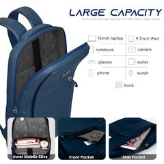 REDHORNS Waterproof 15.6-Inch Laptop Backpack for Unisex Travel Laptop Bag For Office Bag School Bag College Bag Business Bag - Black