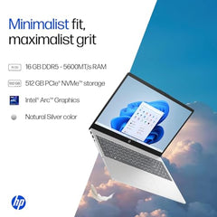 HP 15 Smartchoice, Intel Core Ultra 5 125H 12 TOPS, 24GB DDR5 (Upgradeable) 1TB SSD,Anti-Glare, FHD, 15''/39.6cm,Win11, M365*Office24, Silver, 1.65kg, FD1458TU, FHD Camera w/Shutter, Backlit AI Laptop
