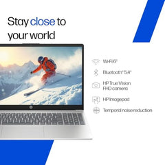 HP 15 (i5 14th Gen), Intel Core 5-120U, 16GB RAM, 512GB SSD, FHD, Anti-Glare, 15.6''/39.6cm, Win11, M365 Basic(1yr), Office24, Silver,1.59kg, fd0664TU, FHD Camera w/Shutter, Backlit Laptop
