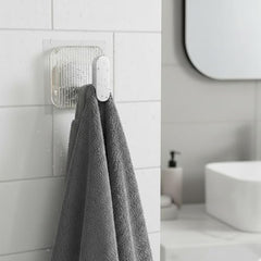 SIGNAMIO 6 Hook Shelf Adhesive Strip Wall Hanging Sticky Hook Black