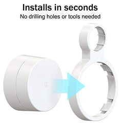 ANVASK Pefecon Outlet Wall Mount for Google WiFi [2020 Model], No Messy Wires | Space Saving | Easily Be Moved Outlet Mount for Google Mesh WiFi Router, Best Design for Winding Power Cord (3 Pack)