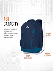 Lunar's Bingo - 48 L Laptop Bags | Laptop backpack for men | Laptop bag 15.6 inch | School bags | College bag for boys | Office backpack for men | Travel backpack with 1 Year Warranty