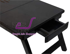 Dream Arts Shoppee Laptop Table Adjustable Foldable with one Drawer (Black)