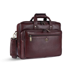 Hammonds Flycatcher Genuine Leather 15.6 Inch Laptop Office Bag for Men | 15.6” Padded Laptop Sleeve| 3 Zip Pockets| Detachable & Adjustable Strap| Pen,Wallet & Mobile Pocket |Durable|1 Year Warranty
