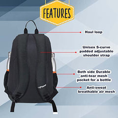 F Gear Colorado Nvy ylw 39L Large Casual backpack with Organizer Bottle compartment Water resistant lightweight, Gifts for Men Women Boys Girls Adults, College/School/Tuition/Travel Bag