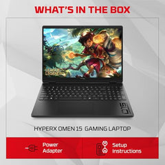 HP Smartchoice HyperX OMEN 15, AMD Ryzen 7 260, 8GB-RTX 5050, 24GB DDR5 (Upgradeable), 1TB SSD, 180Hz, 2.5K, 500 nits, 3ms RT, 15.3''/38.9cm, Win11, Office24, Black, 2.42kg, gb0038AX, AI Gaming Laptop