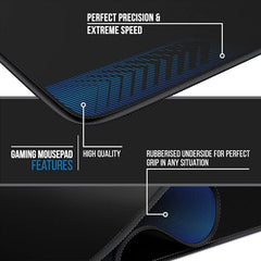 Storite 900x400x2mm Extended Gaming Mouse Pad, Desk Mat, Black | Stitched Embroidery Edges, Water Resistance Coating, Natural Non Slippery Rubber Base, For Laptop/Computer