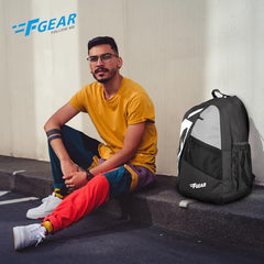 F Gear Colorado Nvy ylw 39L Large Casual backpack with Organizer Bottle compartment Water resistant lightweight, Gifts for Men Women Boys Girls Adults, College/School/Tuition/Travel Bag