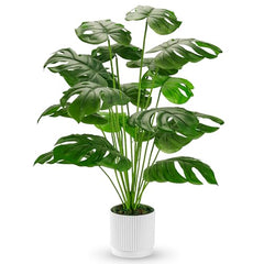 Der Rose 28" Fake Plants, Artificial Monstera Plants Indoor
