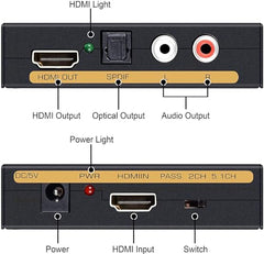 BKC 4K HDMI Audio Extractor Dual Format Sound Splitter Converter Box
