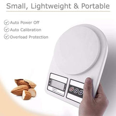 SF-400 Digital Kitchen Weighing Scale | 10Kg x 1g Precision | Food Scale with LCD Display for Cooking, Baking, Meal Prep & Healthy Diet | Compact Weight Machine for Home Use (White)
